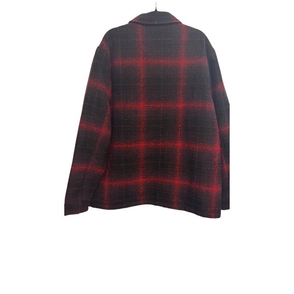 NWT Alpine Design Men XXL Red & Black Plaid Flannel Polyester Jacket - Picture 9 of 16